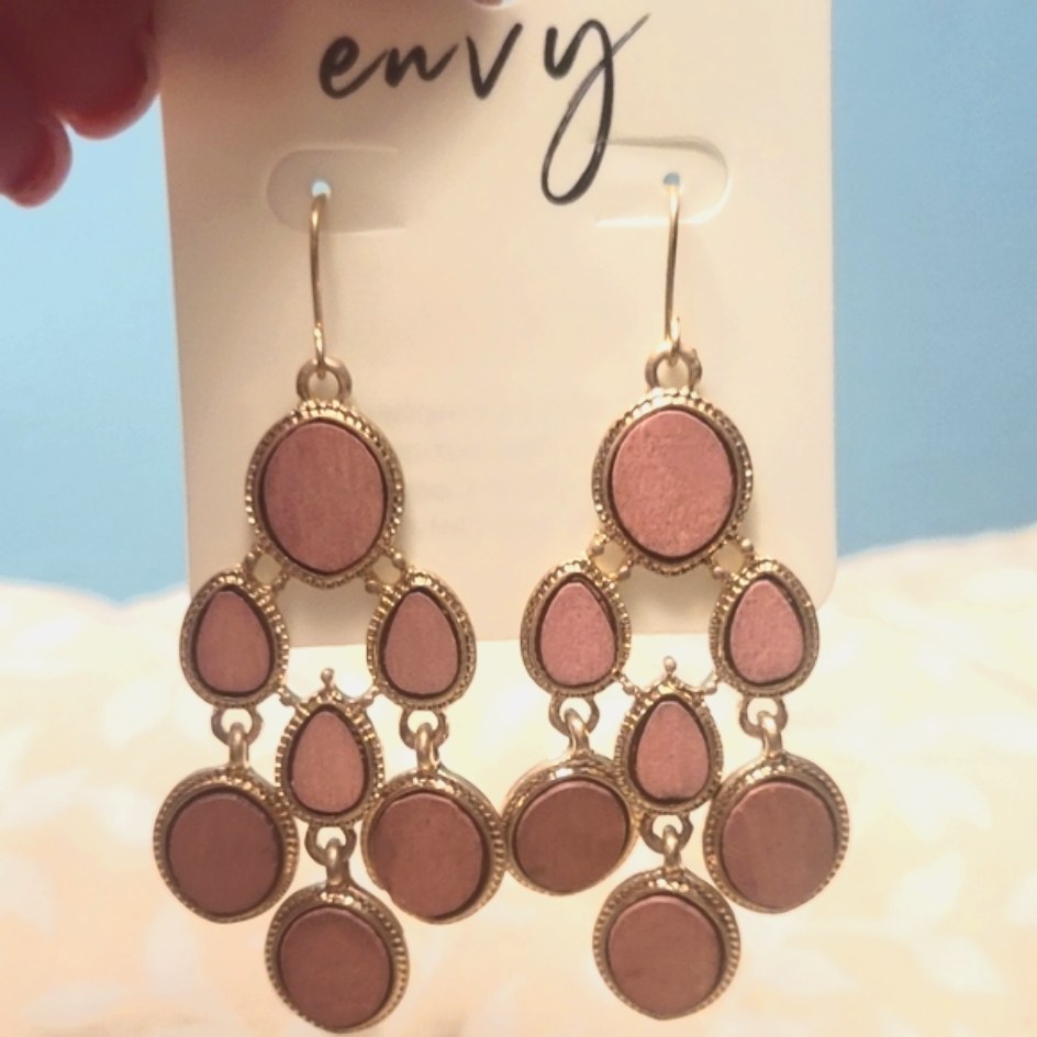 Envy Nwt Pink Drop Earrings